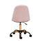 Baxton Studio Kabira Contemporary Glam and Luxe Blush Pink Velvet Fabric and Gold Metal Swivel Office chair 219-11912-ZORO - alternate 9